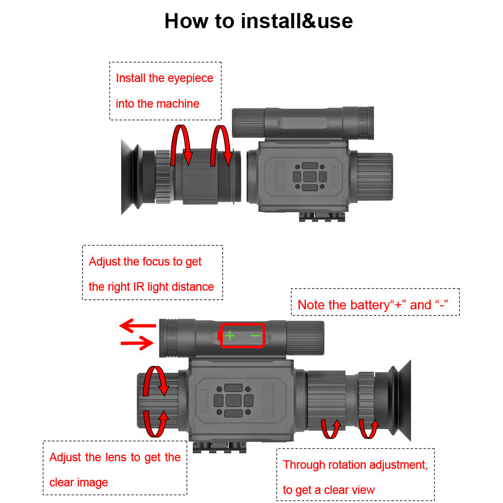 Telescope NK008-850-50 camera 1080 night vision device+charger+battery+32GB memory card